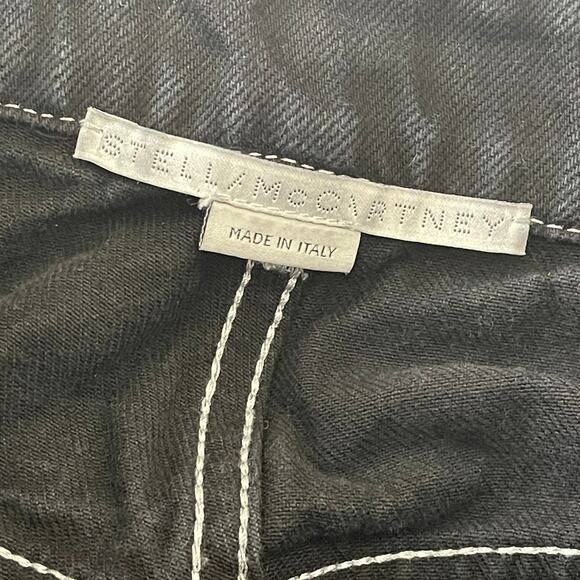 STELLA McCARTNEY CARGO   BLACK DENIM JEAN SIZE 30 - Picture 8 of 11